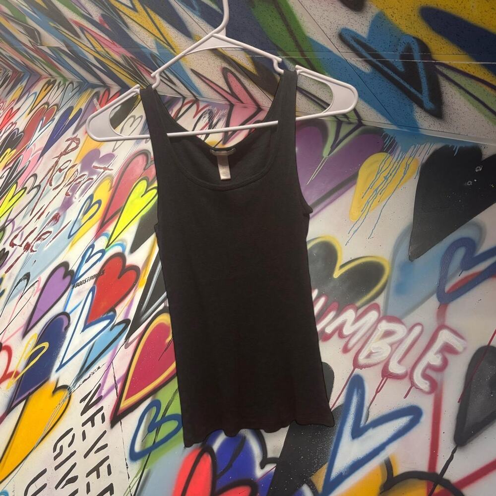 Y2k dark grey tank top